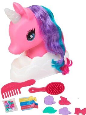KID Connection Unicorn Styling Salon Playset LIGHT UP HORN 30 Piece NEW